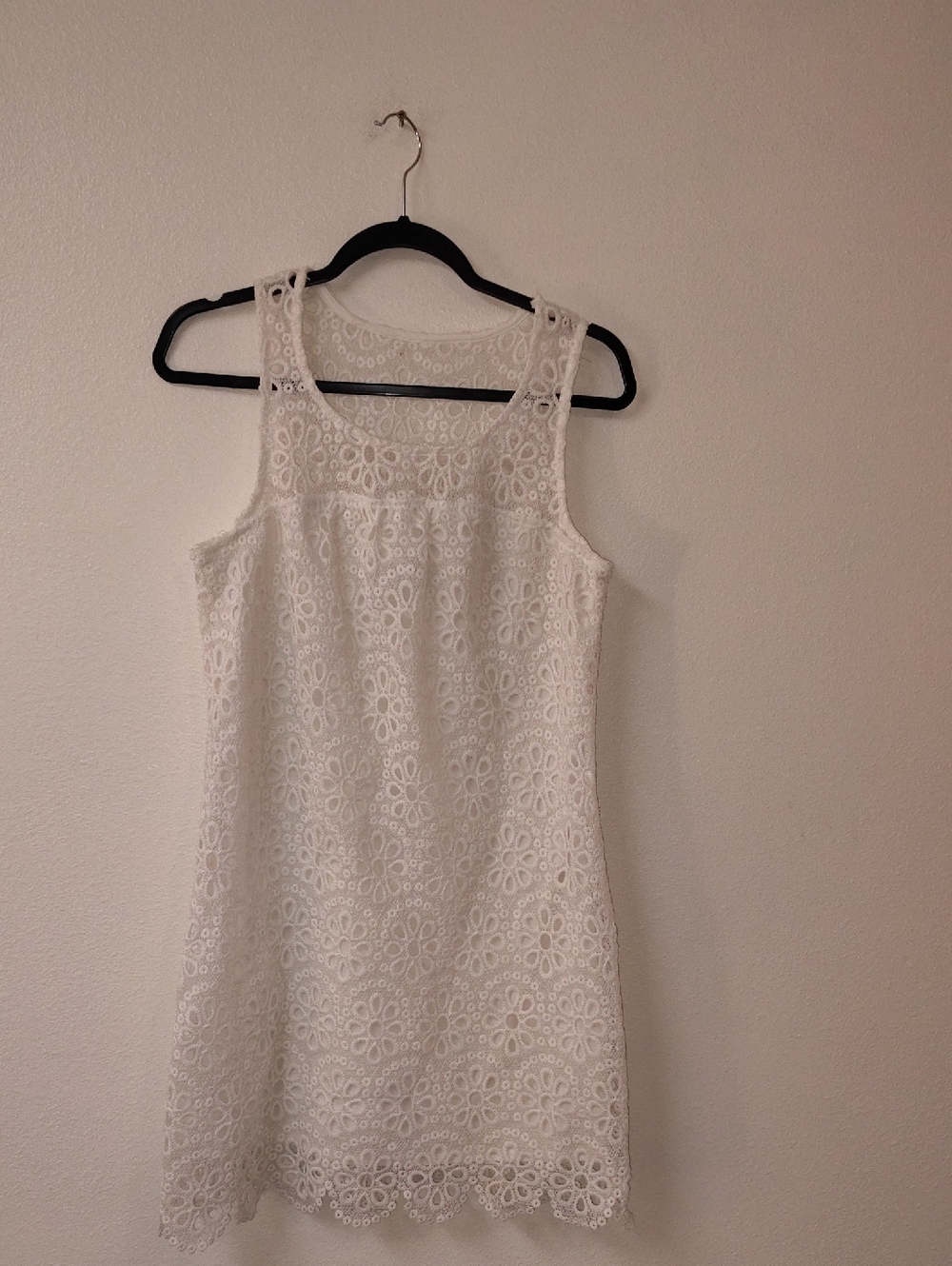 My Michelle White Lace Shift Dress 19